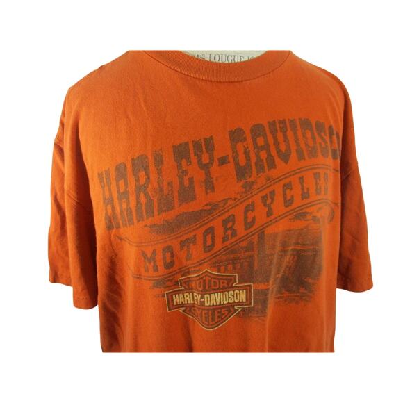 Harley Davidson Morgantown WV Triple S Orange Graphic T Shirt XL - Picture 1 of 9